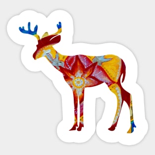 Colorful Deer Sticker